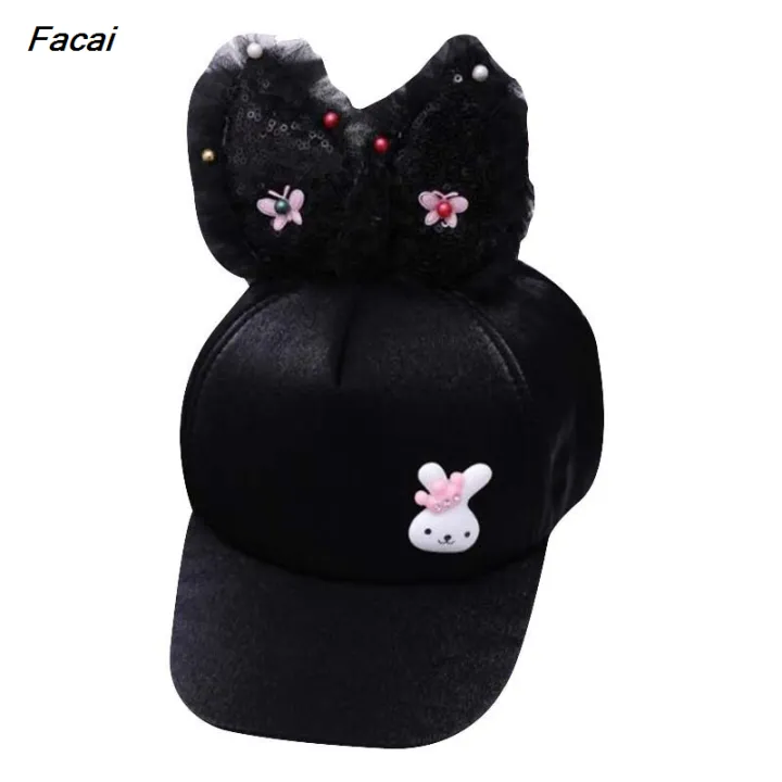 Facai%20Kids%20Girl%20Cartoon%20Rabbit%20Ears%20Mesh%20cap%20Snapback%20Children's%20Baby%20Fashion%20Sun%20Hat%20Seaside%20Baby%20Pretty%20Sequins%20Hip%20Hop%20Baseball%20Cap%20-%20Image%202