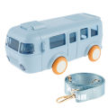 Car Straw Water Cup 500ml Portable Bus Water Bottle with Shoulder Strap Leak-Proof Kids Small Square Drinking Cup Cute Water Jug. 