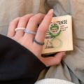 Simple Elegant Jewelry Circle Shape Acrylic Acetic Acid Finger Ring Jade Colourful Plastic Resin Rings. 
