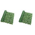 FORIDE 2X Artificial Plant Fence Green Leaf Fence Panels Privacy Fence Screen for Home Garden Decoration Outdoor Wall Decor. 