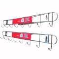 Stainless Steel Hanger Kitchen Bathroom 8 Hook Holder Clothes Storage Coat Rack Clothing Hangers Cloth Hooks. 