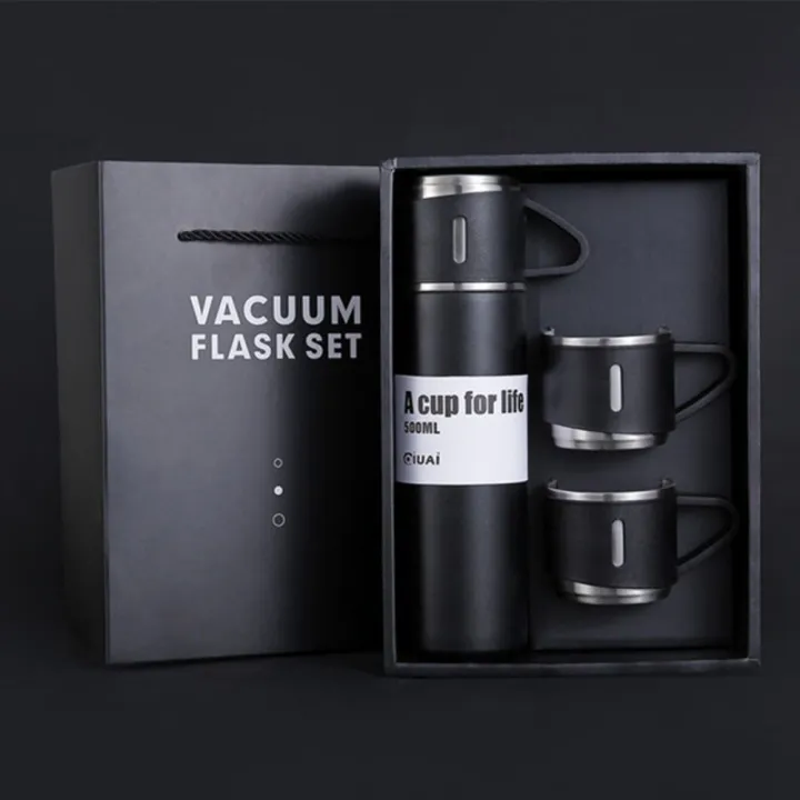 500ml Stainless Steel Vacuum Flask - 3-Cup Insulated Thermos | Daraz.lk