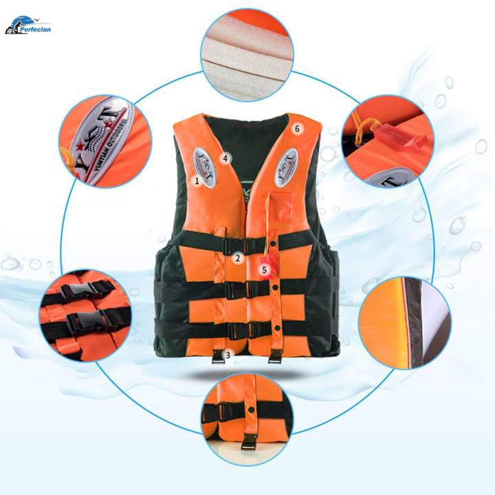 Swimming%20Vest%20Survival%20Suit%20High%20Buoyancy%20360%C2%B0%20Reflective%20for%20Boating%20XL%20Orange%20-%20Image%205