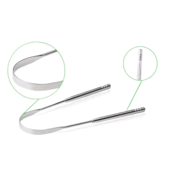 Tongue Scraper Cleaner Stainless Steel Bad Breath for Dental Oral Care Tool