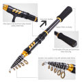 Ultralight Telescopic Fishing Rod With Cnc Reel Seat Carbon Fiber Fishing Pole For Bass Salmon Trout Fishing. 