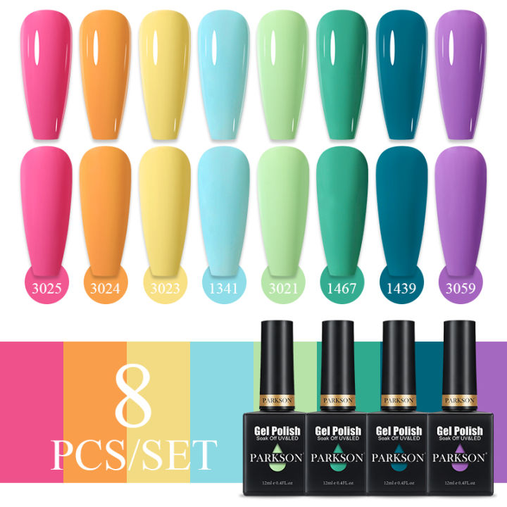 Parkson%208pcs/Set%20Nail%20Polish%20UV%20Gel%20Nail%20Art%20Polish%20Soak%20Off%20Manicure%20Nail%20Gel%20Varnish%20All%20Seasons%20Nail%20Decoration%20Gel%20-%20Image%202