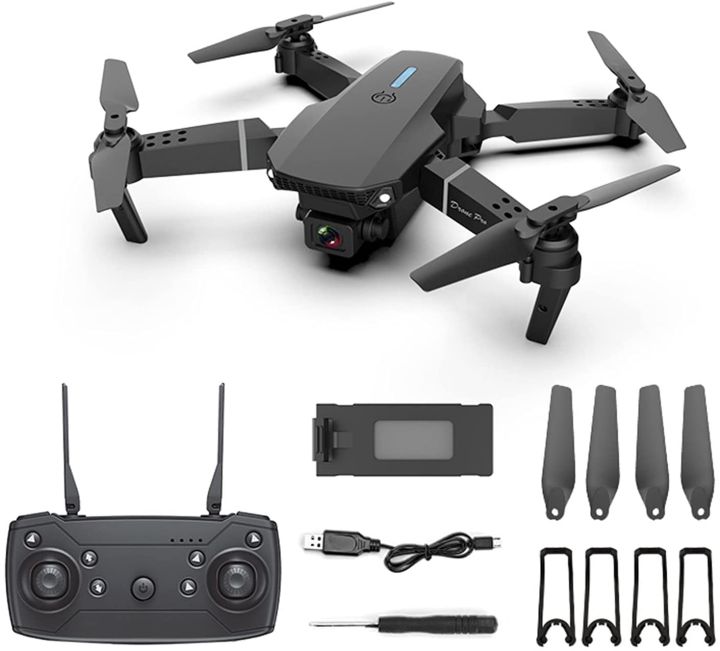 E88 Pro Foldable Drones with 4K HD Single Camera RC Quadcopter w