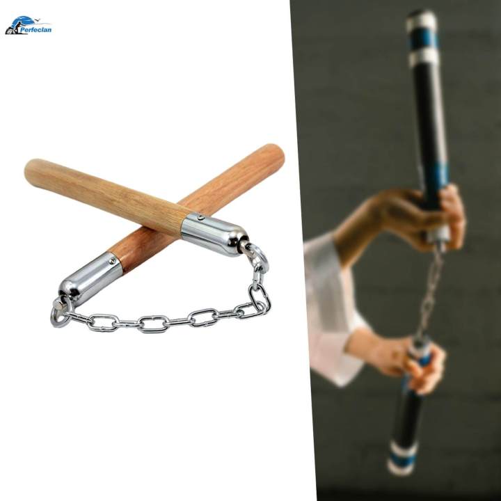 Martial Arts Nunchakus Kung Fu Trainer Nunchuck with Steel Chain for Fitness Taekwondo