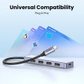 UGREEN 4-in-1 USB C Hub, USB-C to 3xUSB 3.0 Adapter with Power Delivery Port, Slim Multi-Port Adapter Compatible with MacBook Pro/M1/M2, Samsung Galaxy S25/S24, Dell XPS, Chromebook, iMac, Daraz Free Delivery. 