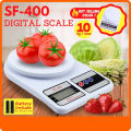 SF-400 10kg/1g Electronic Digital LCD Display Household Weighing Kitchen Scale High Precision Home Weight Scale 1g to 10 Kg Food Cake Sweets Rice Tomato Potato Garlic Grocery Items Gold Diamond Jewellery Courier Package And Etc. 