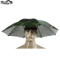 []Polyester Caps Folding Adjustable Anti-UV Head Umbrella Hat Waterproof Fishing Gardening Golf Sunshade Outdoor for Kids Adults. 