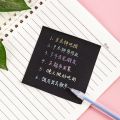 【ZOSR】50 Sheets Concise Pure Black Sticky Notes Student Tearable Square Note Paper. 