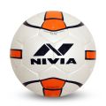 Nivia Symbolo Football, Size 5 (White/Orange), Leather                                                                            Nivia/ Nike/ Adidas/ Minsa/ Gold cup/ Puma/ Nike/ Under Armour/ Moltan. 