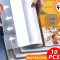 10PCS/Set Simple A4/A5/16K Book Wrapper Cover Waterproof Transparent Textbook Skin Book Sleeve Book Protection. 
