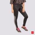 Tofo Activewear Leggings In Black With Grey Paneling Details. 