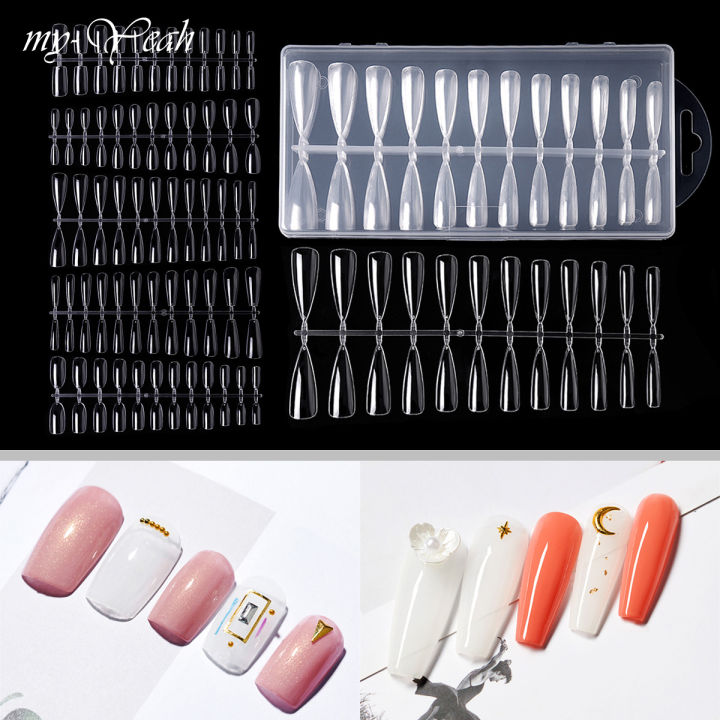 Myyeah%201%20Piece%20Full%20Cover%20Extension%20Acrylic%20False%20Nail%20Tips%205%20Styles%20Transparent%20French%20Fake%20Nail%20Tip%20Manicure%20Tool%20-%20Image%202