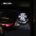 Interior Accessories Car Stickers For Mini Cooper R55 R56 R57 R58 R59 R60 R61 Car-Styling Start Button Sticker Metal Decoration-(gray jack). 