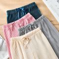 Kingstar123 2-10Y Kids Girls Boys Pants Elastic Waist Stripe Baju Kanak Korean Style Trousers Lace Up Soft Wide Leg. 