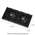 GPU Backplate Memory Radiator For Nvidia RTX 3090 Series Graphics Card VGA VRAM, Aluminum Panel + Dual PWM Fan Cooling Cooler. 