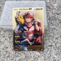 pokemon cards golden New Pokemon Metal Gold Card Mewtwo Eevee Arceus Energy Card Gengar Ash Ketchum Rare Game Collection Battle Trainer Card Kid GiftParty Games Crafts. 