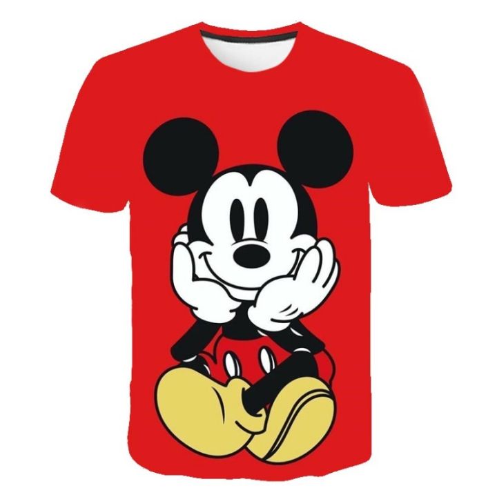 Cartoon Disney Mickey Mouse T Shirts Kids Boys and Girls 2023 New Summer Tops Tees Children Short Sleeve Cartoon Casual T-Shirts