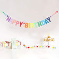 Rainbow Color Happy Birthday Banner Paper Garland Kids 1st Birthday Party Hanging Flag Decoration Unicorn Theme Party Supplies. 