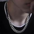 3.5mm/4.5mm/5mm/7.5mm/9mm/11mm Width 316L Stainless Steel Men Boy Spiga Plait Necklace Chain Silver Color ( 20-32 Inch ). 