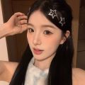Korean Style Fashion Waterdrop Sequin Star Shape Metal  Color Hair Clips Women Girls Minimalist Y2k Side Bangs BB Snap Hair Pins Hair Accessories. 