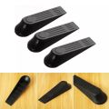 4pcs Set Black Door Stopper පහසුවෙන් කූඤ්ඤ දොර හිඩැස් ඉහළට Finger Protector Flexible Floor Door Stops. 