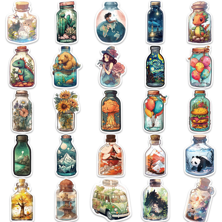 20/40pcs%20Bottle%20World%20Stickers%20Miniature%20Terrarium%20Stickers%20for%20Laptop%20Scrapbook%20Journal%20Kids%20Girls%20Boys%20Stickers%20-%20Image%207