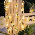 2/3M Bee Shaped LED String Lights Honeybee Flexible Cute Animal Atmosphere Lamp Portable Waterproof Fairy Light Christmas Garlands. 