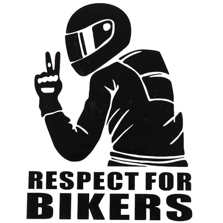 RESPECT FOR BIKERS Auto Decoration Car Bicycle Sticker Removable Decal Stickers