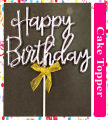 Party Cake Decoration Shine Cake Topper Emboss Plastic Happy BirthdayToppers. 