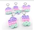 Colorful Key chain Funny Bubble Pops Fidget Toy Fidget Toys Keychains Anti-stress Adult Kids Keychain Toys Car Decoration Player. 