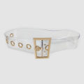 Wide Transparent PVC Designer Belts For Women High Quality Female White Clear White Dress Waistband Corset Belt Jeans Accessory. 