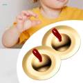 Finger Cymbals Hand Percussion Finger Cymbals 12cm 1 Pair Musical Instrument Developmental Copper Hand Cymbals for 3 Years Old up Boys Girls. 