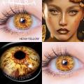 【FASHION】 AMARA YELLOW Color Contact Lenses For Eyes Makeup Beauty Contact Lenses Eye Cosmetic Color Lens Eyes Cosplay Anime Accessories. 