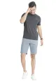 Moose Men’s Slim Fit Chino Short - Lilac Blue 2. 