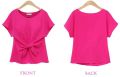 Ladies Pink Color Blouse with Tie Waist. 