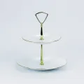 Dankotuwa Gold Line 2 Tier Cake Stand. 