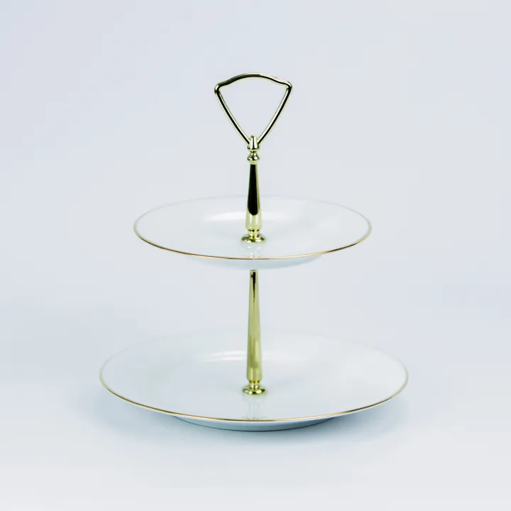Dankotuwa Gold Line 2 Tier Cake Stand