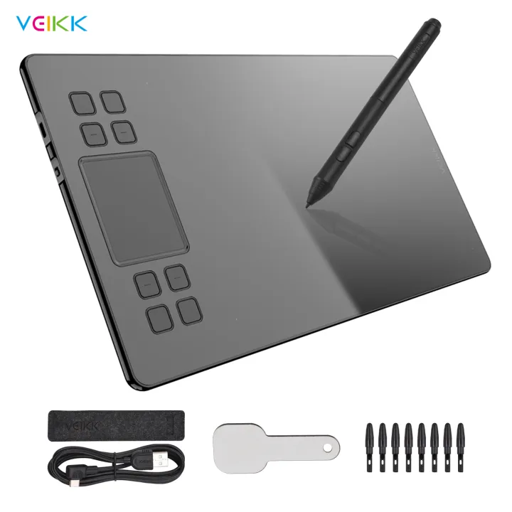 VEIKK%20A50%20Graphics%20Drawing%20ta-blet%2010%20x%206%20Inch%20Large%20Active%20Area%208%20Express%20Keys%20&%20Gesture%20Touch-Pad%208192%20Levels%20Pressure%20Art%20Graphics%20ta-blet%20with%20batt-ery-free%20Stylus%208%20Pen%20Nibs%20Compatible%20with%20Windows%20Mac%20OS%20Andr-oid%20for%20Painting%20Design%20Online%20Teaching%20-%20Image%206