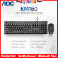 AOC Wired Keyboard KM160 + Mouse Combo Set, Office Computer Keyboard Desktop Gaming Keyboard. 
