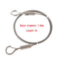 Adjustable Automatic Wire Rope Spring Hook Clothesline Hanging Solution System Suspension Code Stainless Steel CableMIAOLUO. 
