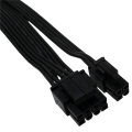 15Pc ATX CPU 8 Pin Male to Dual PCIe 2X 8 Pin (6+2) Male Power Adapter Cable for Modular Power Supply(63cm+23cm). 