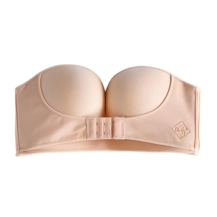 Women's%20Push-up%20Bra%20Without%20Underwire%20Front%20Closure%20Half%20Cup%20Strapless%20Bra%20-%20Image%205