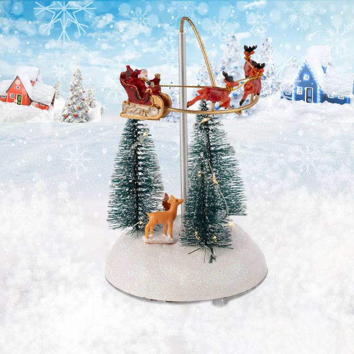 Christmas%20Village%20Animated%20Flying%20Sleigh%20Accessory%20Figurines,%20Lights%20Musical%20with%20Rotating%20Santa%20Sleigh%20Holiday%20Decorations%20-%20Image%204