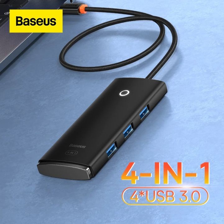 Baseus Portable 4-Port USB-A Type-C HUB Adapter with Indicator light ...