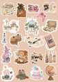 aesthetic Sticker / brown and pink/ laptop sticker/sticker packs/back to school/brown/journal stickers. 