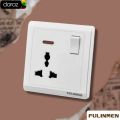 FULIMAN-Universal Wall Switch Socket - Multi Plug Socket Outlet - 3 Hole Switched Socket Outlet,Universal Wall Switch Socket Fulimen - Multi Plug - Multi Socket Outlet -Plug Base 3 Hole Switched Socket Outlet - FULINMEN. 